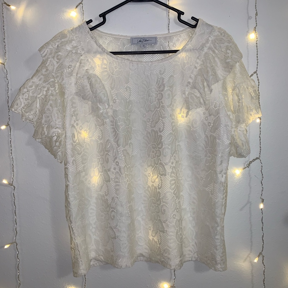White Lace Blouse NWOT